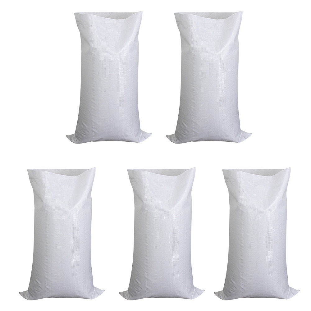 5/10pcs Empty Flood Control Sand Bag Thick Canvas Sandbag Flood Water Control Sand Bag Plastic Sandbag For Property Home 30*60cm: White 5 pcs