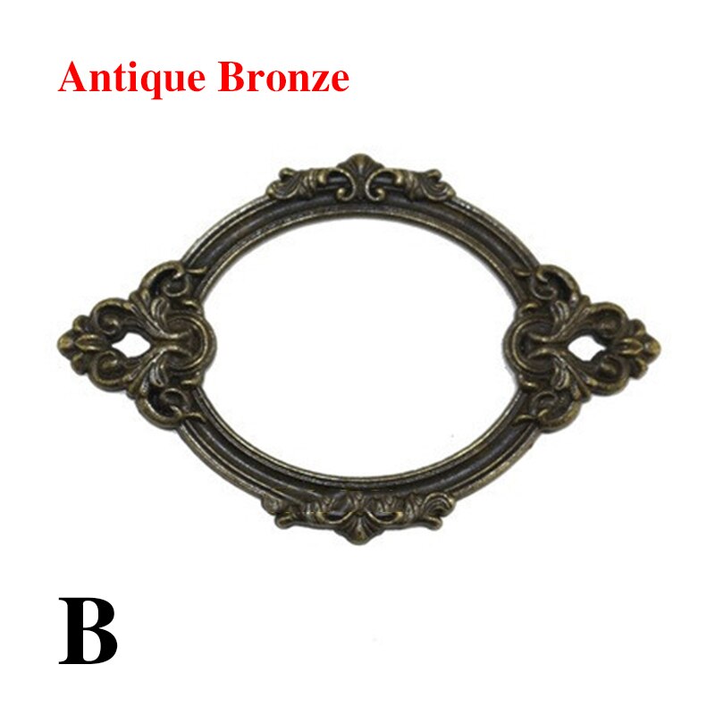 5pcs/Set Retro Furniture Cabinet Drawer Box Case Iron Metal Tag Label Pull Frame Handle File Name Card Holder: H