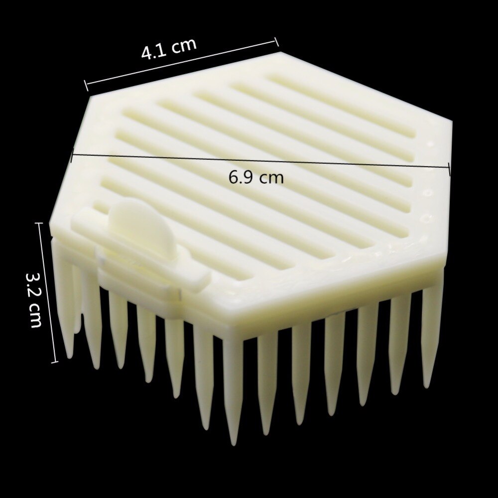 Bee Tools Hexagon Crown Of Thorns Needle Cage Plastic Queen bee Prisoner Cage Beekeeper Apiculture equipement 20 Pcs