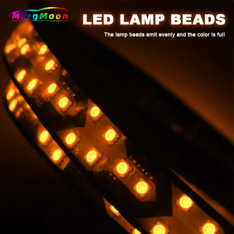 12V-24V Truck Tailgate Running Drving Light Colorful LED Car Rear Warning Light Turn Signal Brake Reverse Backup Tail Lamp Strip