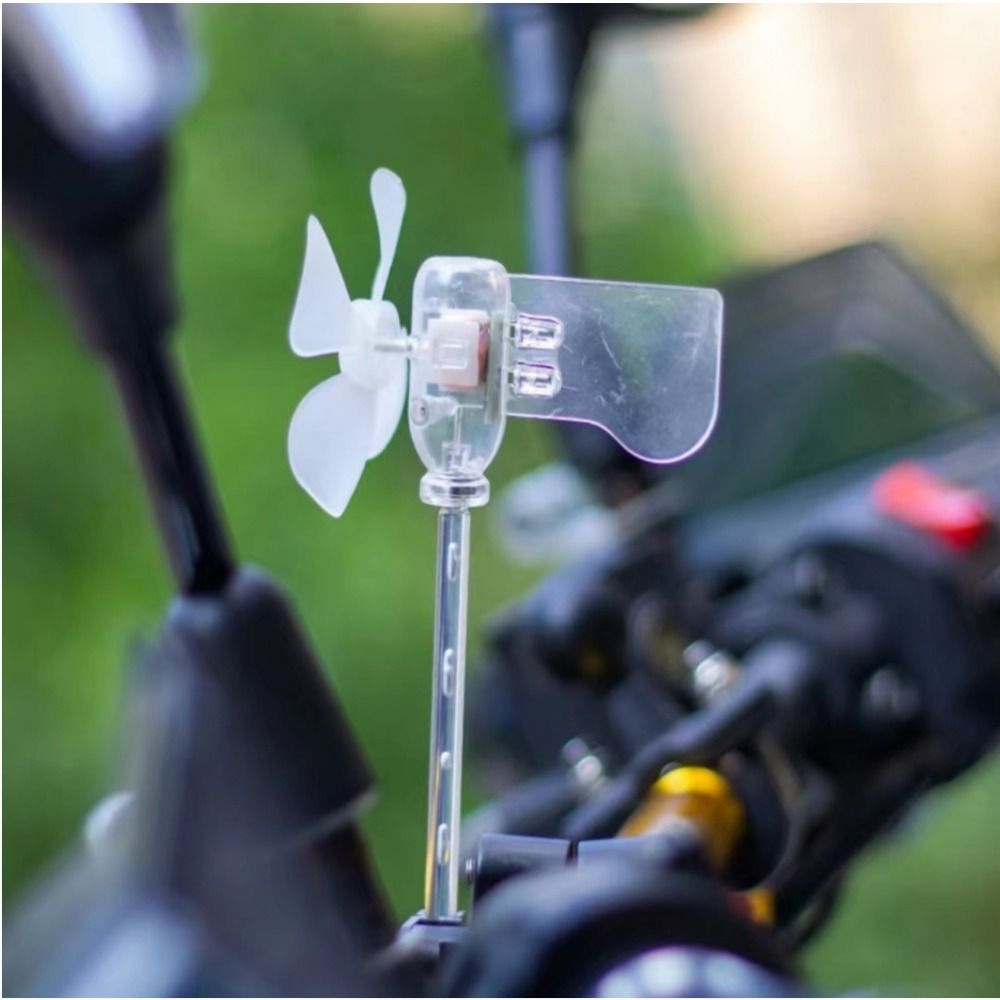 Windbetriebene Mini-Windmühle mit LED-Licht, Warnwirkung, sicheres Fahren, Windenergie, Windmühle, Dekoration, modische bunte LED-Lampe