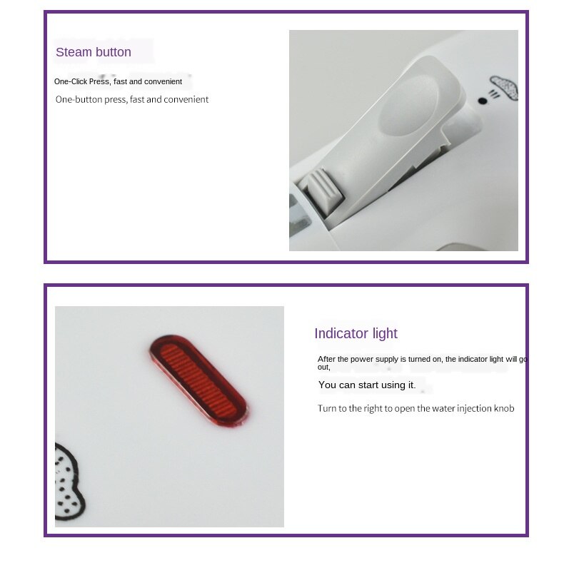 650W220V Household Hand-Held Steam Ironing Brush Small Steam Iron Travel Portable Hanging Machine