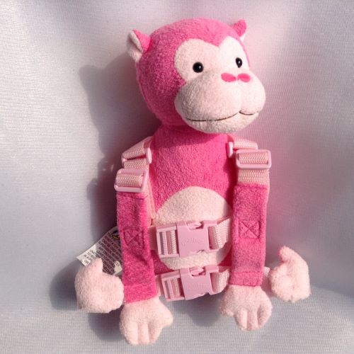 Cute 2 in 1 Harness Buddy Baby Safety Harnesses Animal Toy Backpacks Bebe Walking Reins Toddler Leashes Kid Keeper Carriers: pink face monkey