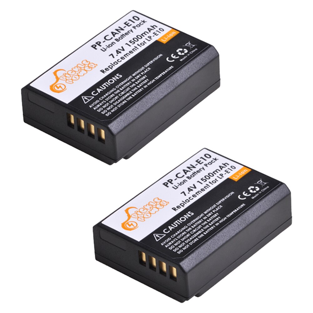 2 uds LP-E10 LP E10 LPE10 de batería de la cámara y Cargador USB LED para Canon 1100D 1200D 1300D 2000D beso X50 X70 rebelde T3 T5.: 2 Battery