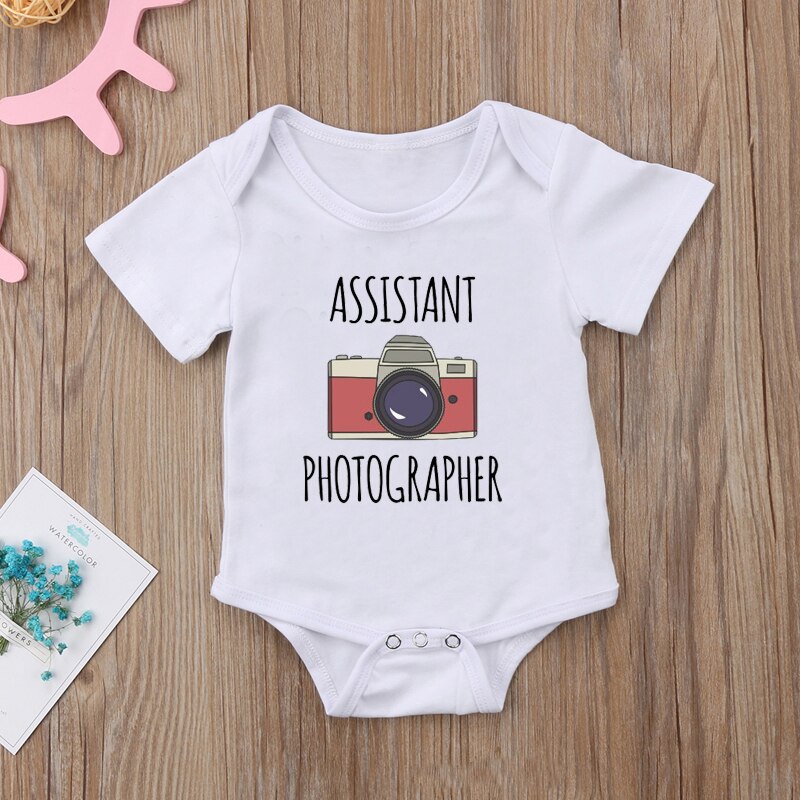 Shirerty Newborn Baby Boy Girl Romper Short Sleeve Daddy's Hunter Princess Jumpsuit Cotton Summer Clothes Outfits 0-24M