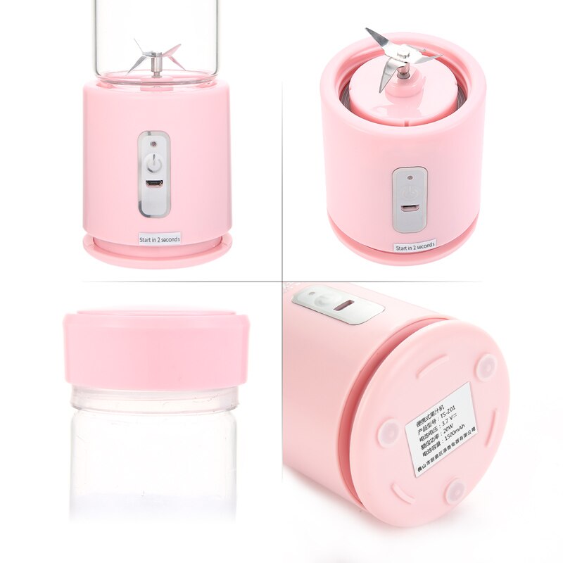350ml Portable Multifunction Electric Mini Charging Juicer Rechargeable Blender Juice Machine Fruit Extractors Healthy Life