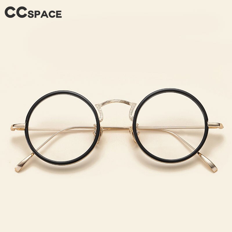 49248 Retro Round Plastic Titanium Glasses Frames Ultralight Men Women Optical Computer Glasses