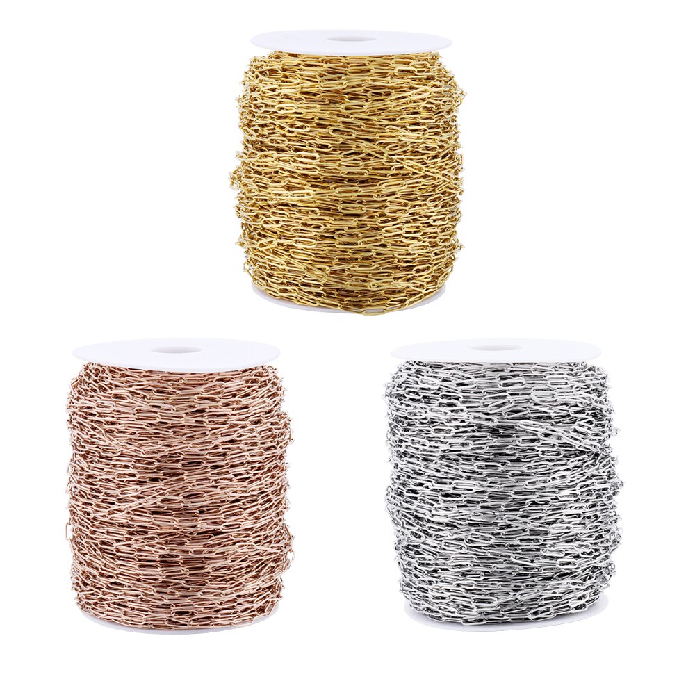 1M 3/4mm Stainless Steel Chain No Fade Cable Gold Chains for Necklace Bracelet Anklet DIY Jewelry Making Components