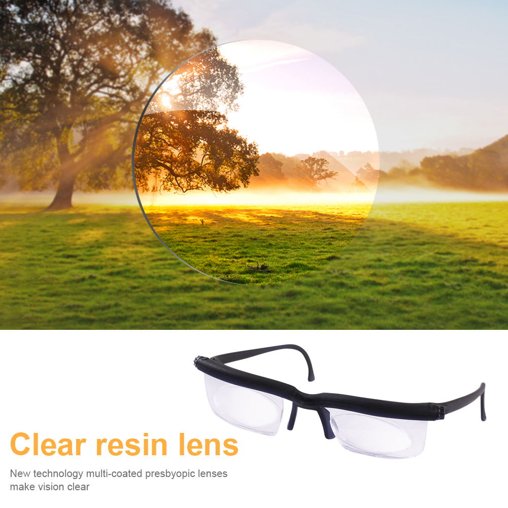 Gafas de aumento protectoras con bolsa de almacenamiento, lentes de fuerza ajustable, enfoque Variable, distancia de visión, Zoom