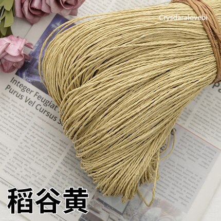 500G Raffia Stro Garen Hand Haken Garen Voor Diy Hoeden Handtassen Kussens Verpakking Wikkelen Materiaal Gehaakte Stro Hoed Lijn tas: 4