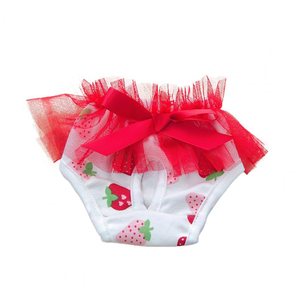 Wearable Pet Short Pants Comfortable Non-sticky Hair Health Care Puppy Shorts Sanitary Pants: Pink / L