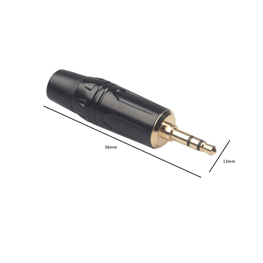 3.5 mm 1/8'' Stereo 2/3/4 Poles Audio Jack Earphone Plug DIY HiFi Headphone Gold Plated Copper Solder Wire Connector