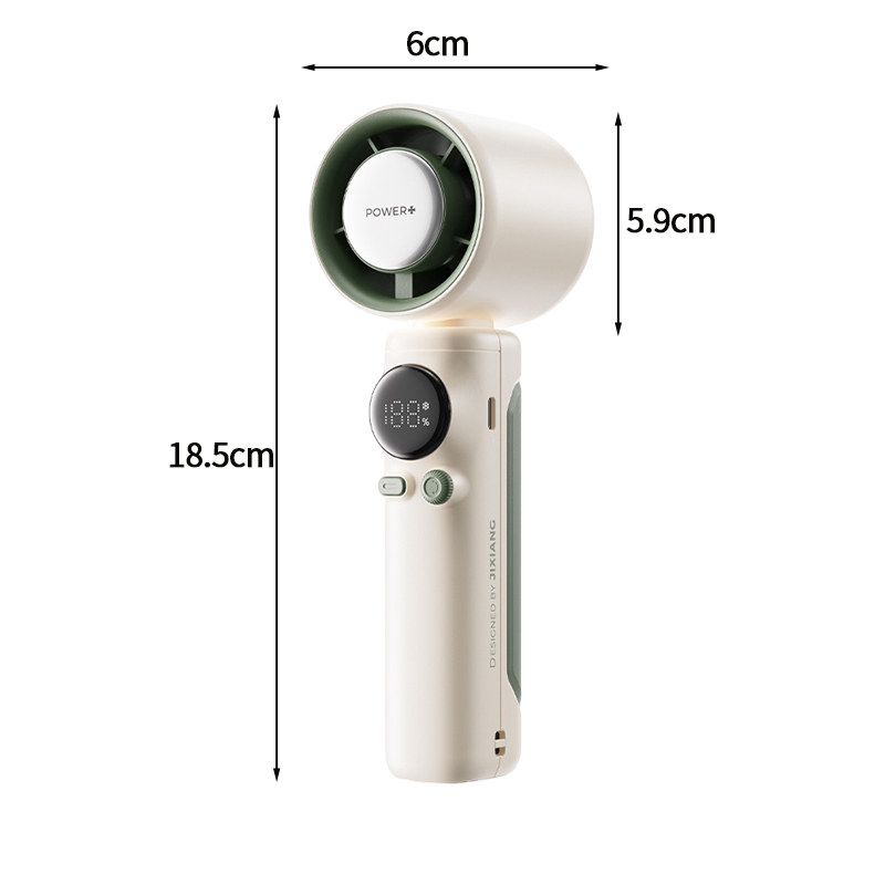 Upgraded Electric Mini Fan Refrigeration Handheld Fan USB Rechargeable Portable Cooling Fan Air Cooler: WHITE
