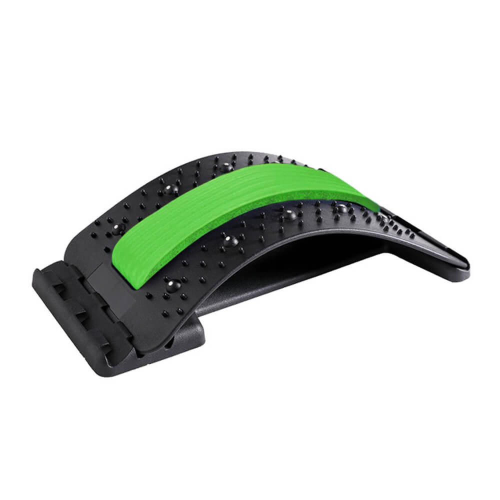 Appareil de massage lombaire, équipement d'étirement du dos, soulagement de la douleur sciatique, Support de Relaxation de la colonne vertébrale, outils de Fitness, régulation à 3 vitesses: Magnetic-Green