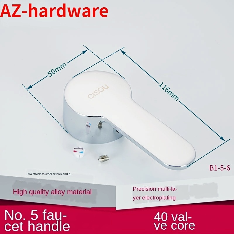 Faucet handle handle dish basin shower switch dial and cold water 25 35 40 spool repair parts: Red