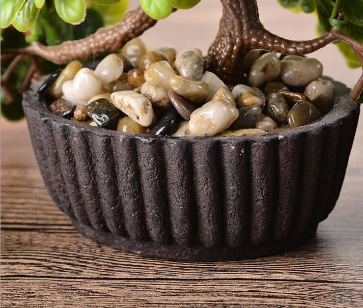 Cute 18 CM Green Small Bonsai Tree in Pot Artificial Plant Decoration for Office/Home Table Decor