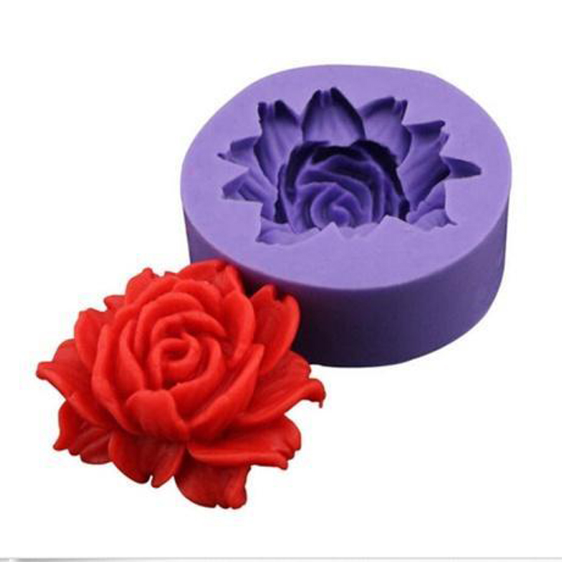 3d blomster blomst rose form fondant silikon såpe kakeform cupcake godteri sjokoladekake dekorasjonsverktøy baking blondeformer
