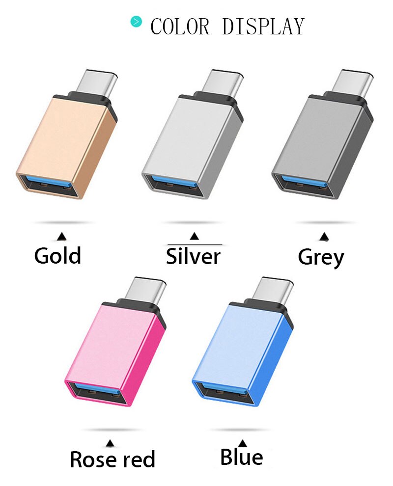OTG type-c usb c adapter type c usb 3.0 Data Converter for xiaomi mi 10 9 9 8 lite cc9 mix 3 2s max 3 A2 A3 redmi note 8 7 k20