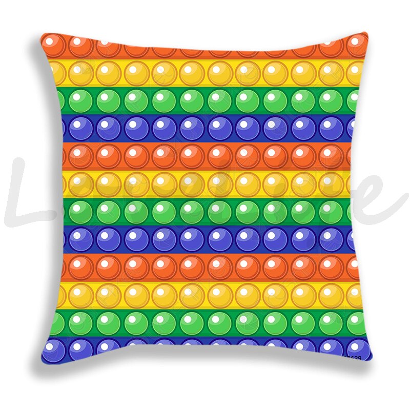 Pop Het Gedrukt Kussensloop Leuke Kussenhoezen Voor Fauteuil Bed Thuis Decoratieve Regenboog Kleur Kussensloop Kids kussensloop: 10