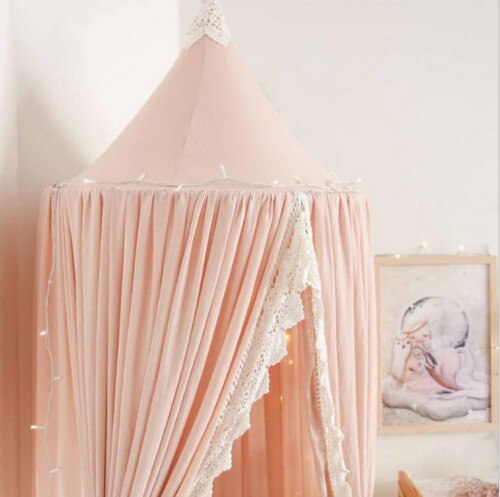 Kinderen Kids Gordijn Dome Bed Canopy Netting Prinses Meisje Bed Luifel Nordic Bedcover Klamboe: Roze