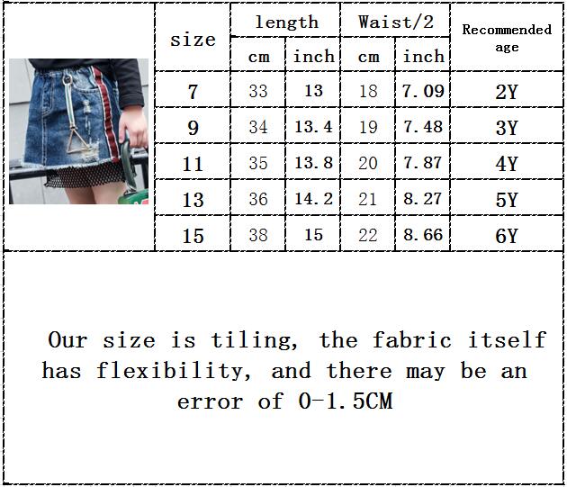 Baby Meisjes Jeans Rokken Zomer Kinderen Denim Rokken Casual Mini Straight Mesh Netto Elastische Denim Kids Rokken Voor Meisje 2-6Y