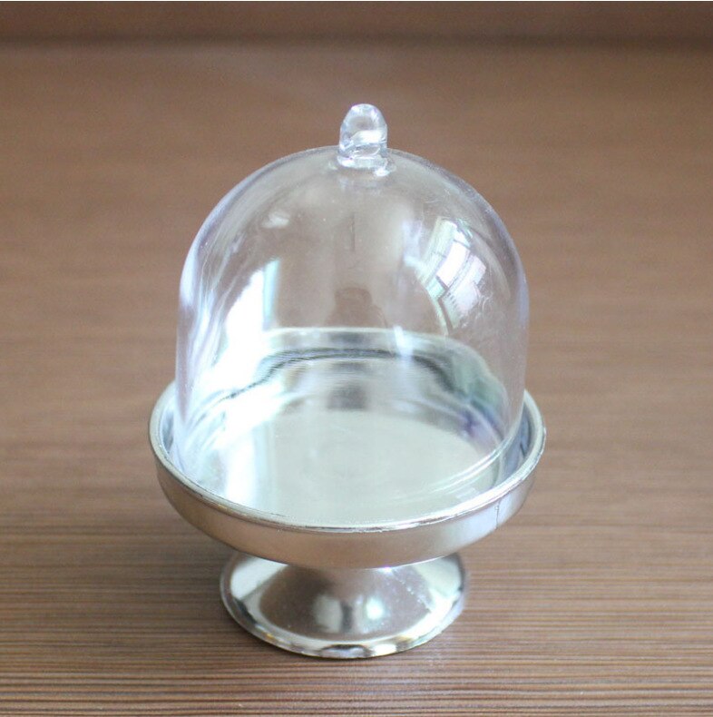 12pcs Transparent Plastic Tray Candy Box packaging Chocolate candy box Baby Shower Wedding Kids Birthday party Candy boxes: silver