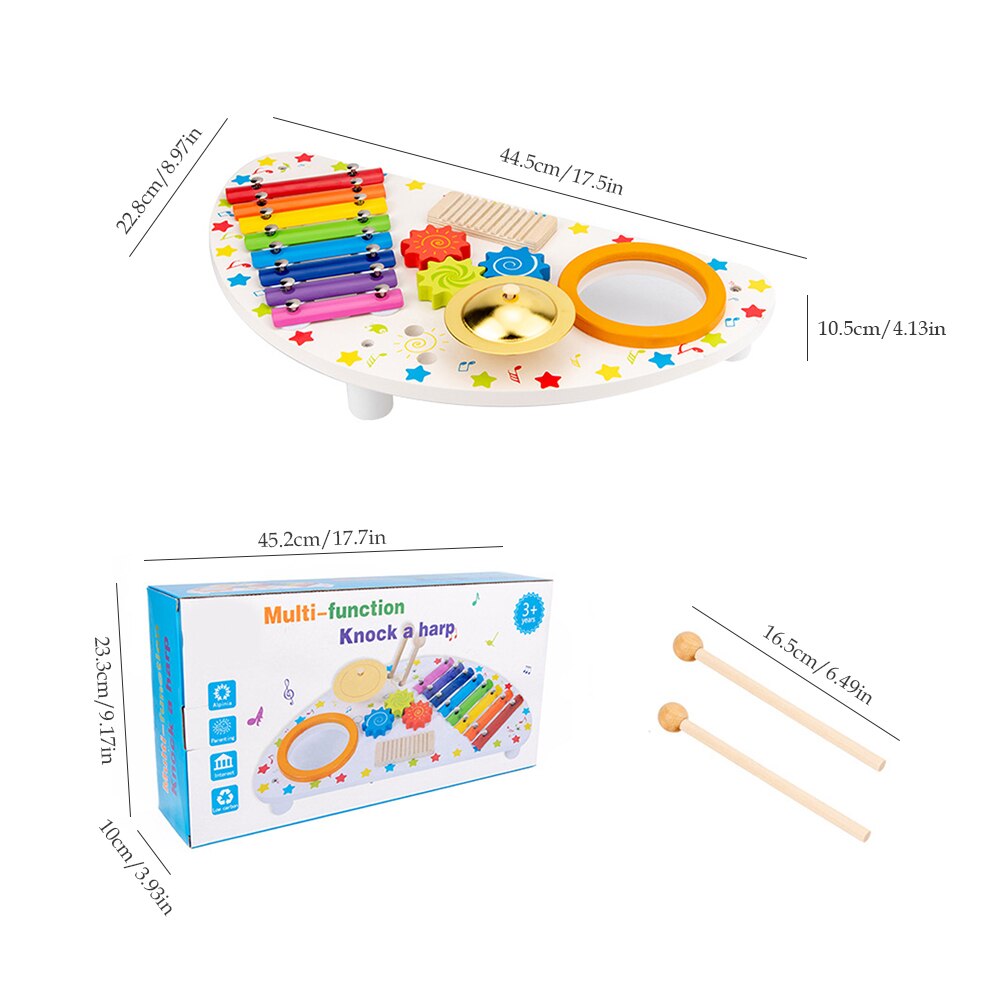 Kids Xylofoon Kleurrijke Hand Knock Xylofoon Muziekinstrument Met Hamers Educatief Speelgoed Voor Kinderen