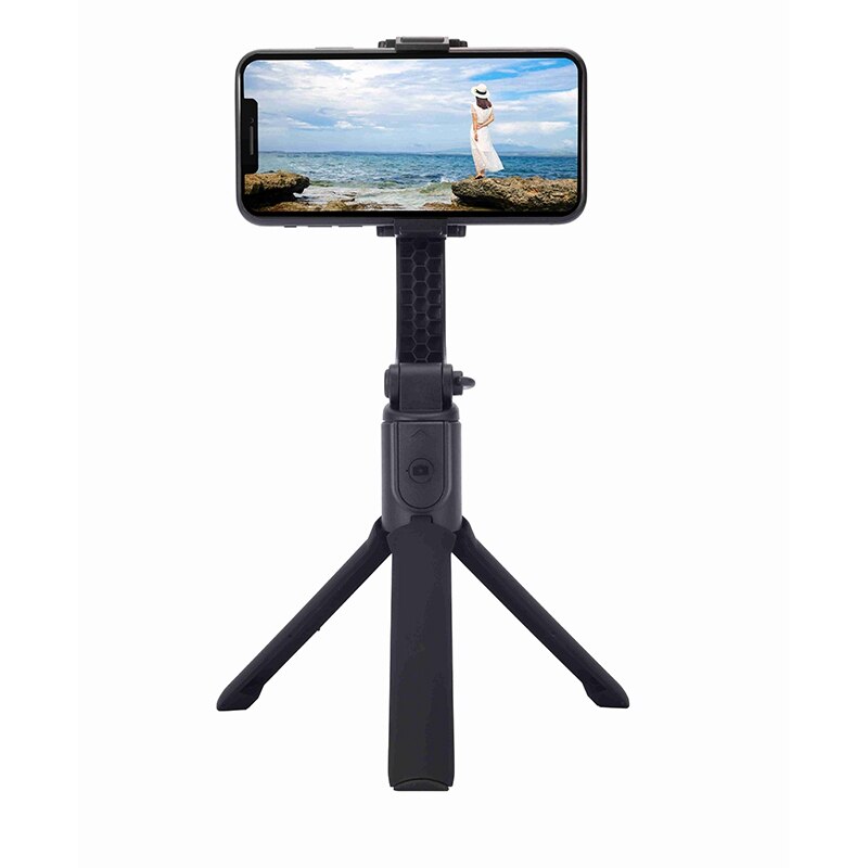 H5 Handheld Stabilizer Tripod Selfie Stick Holder Gimbal Stabilizer with Stand for iPhone/ Android Smartphone: Black