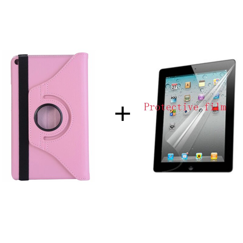 Funda de cuero PU giratoria 360 para Huawei MediaPad T3 8,0 Honor Play Pad 2 KOB-L09 KOB-W09 funda para Tablet para Huawei T3 8,0 + film: pink and film