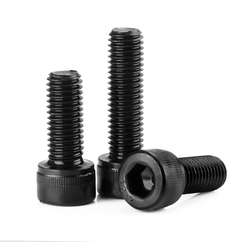 M20 Bolt 12.9 Grade Alloy Steel Black Hexgon Socket Screw M20*30 35 40 45 50 90 100mm Black Screw Full Thread