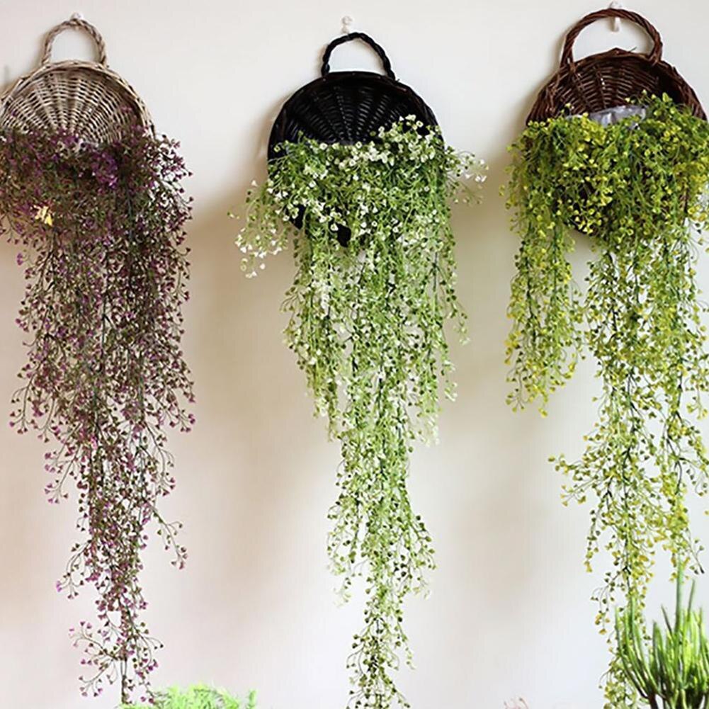 Plantenvlechtwerk wandhanger bloemenmand groot formaat handgemaakte huispot rustieke rotan wilgen vogelmanden bloempot nestdecoratie  b5 w 6