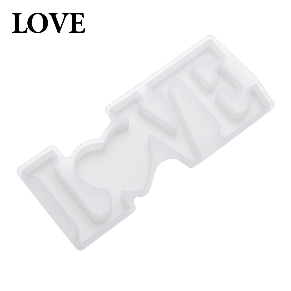 Handgemaakte Hanger Craft Diy Crystal Epoxy Siliconen Mallen Liefde Hart Letters Vorm Mold Hoge Spiegel Mallen Sieraden Maken Mould: LOVE 1