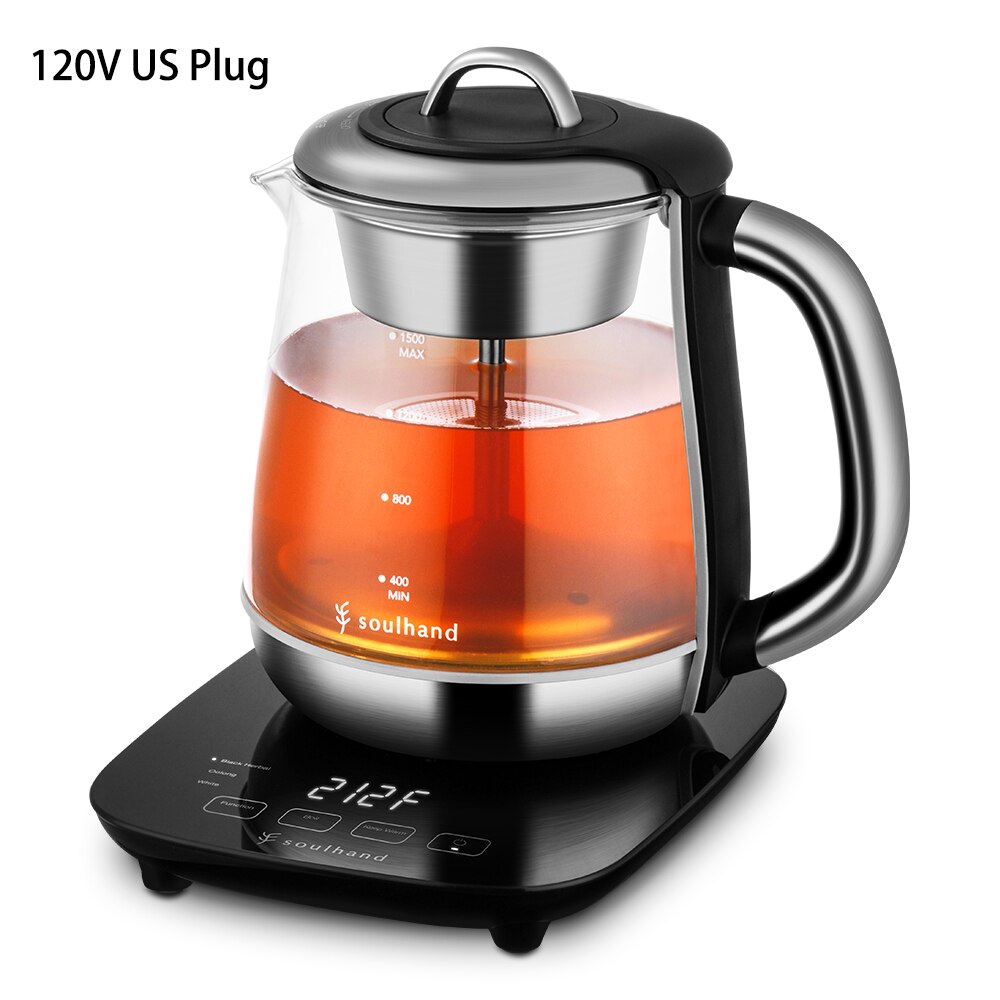 SOULHAND Electric Kettles Pot 1.5L Temperature Control Water Kettle Spray Steam Brew Heating Boiling Teapot Keep Warm US Plug