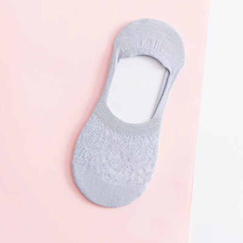5 Pairs Spring Summer Women Socks Solid Color Wild Shallow Mouth Felmen Girls Female Invisible No Show Slipper Socks: D