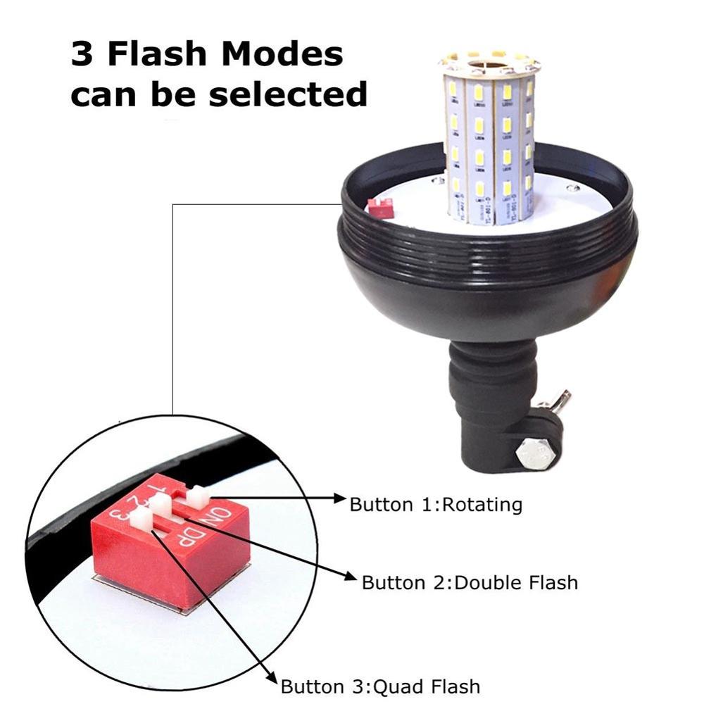 LED Emergency Warning Flash Strobe Rotating Beacon Tractor Light Motor Amber 40 / 80 Traffic Warning Lights for Foggy Snowy Day