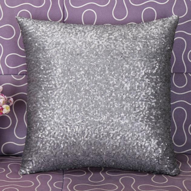 40*40cm enfärgad glitter paljett kuddfodral café bilbarnstol capa poszewki na poduszki dekoracyjne: Vit