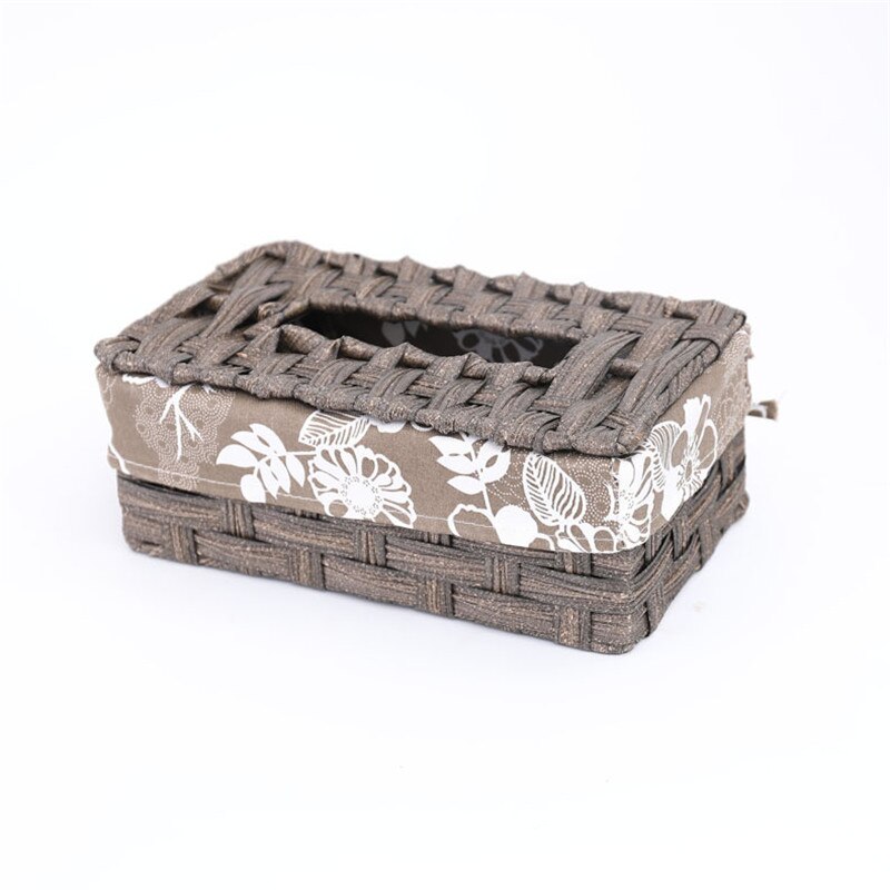 1Pc Handmade Bamboo Weave Tissue Box Household Paper Storage Basket Home Decoration