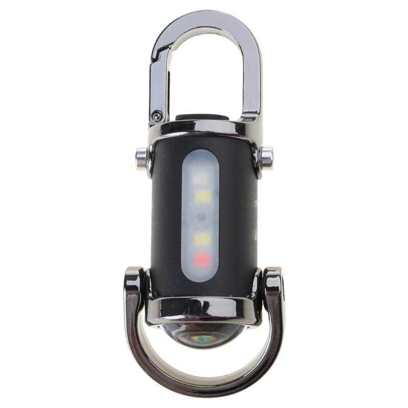 Rechargeable Inspection Light Keychain Flashlight Pendant Keyring Camping Supply 517F: black