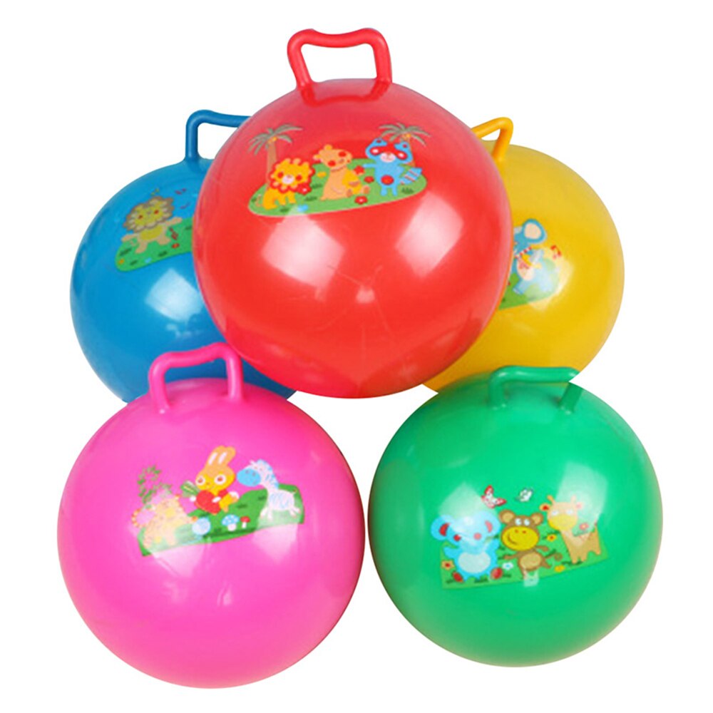 25cm Space Hopper Ball Inflatable Bounce Balls With Handle For Kids PVC Durable Great For Indoors Randomly 1 Pcs: Default Title