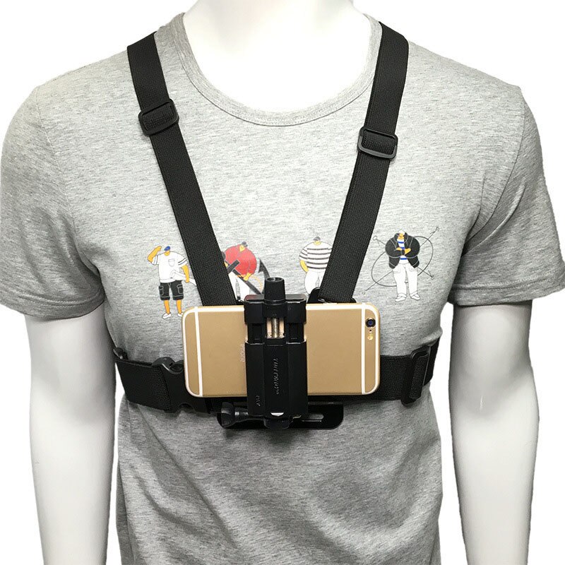 Universal Phone Strap Holder Chest Mount Harness/ Headband Belt/ Backpack Clip Clamp Phone Bracket for iPhone x 8 7plus 6