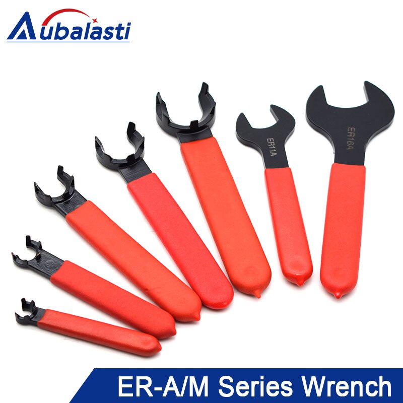 Aubalasti Er Collet Wrench ER11A ER11M ER16A ER16M ER20A Collet Moer Spanner & Collet Chuck Holder Cnc Frezen Tool Draaibank gereedschap