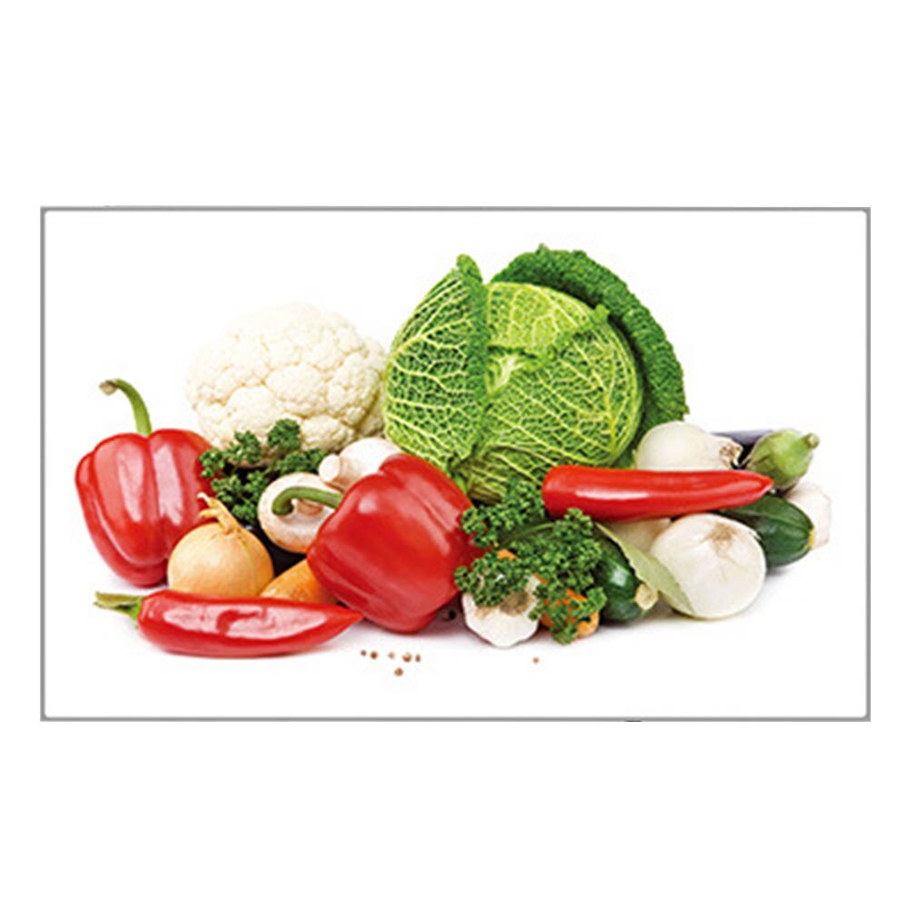 60*90cm impermeable Anti-aceite mancha papel de aluminio adhesivo de armario de cocina frutas verduras patrón de papel de pared decoración del hogar