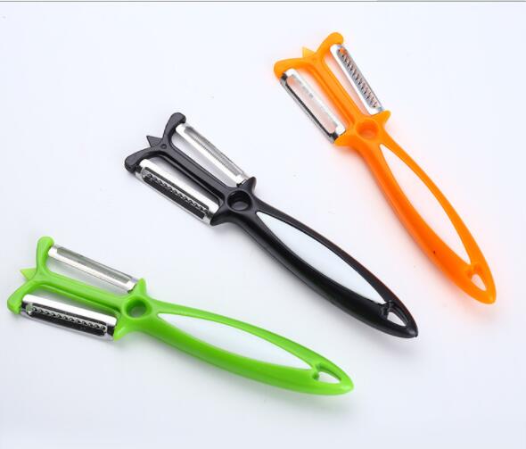 Multifunctional 360 Degree Rotary Kitchen Tool Vegetable Fruit Potato Carrot Peeler Grater Turnip Cutter Slicer Melon Gadget: 2 Gray