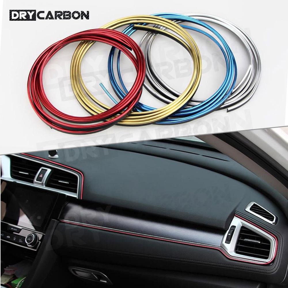 5M universale modanatura Auto decorazione strisce flessibili interni modanature Auto copertura Auto Trim cruscotto porta bordo Auto-styling