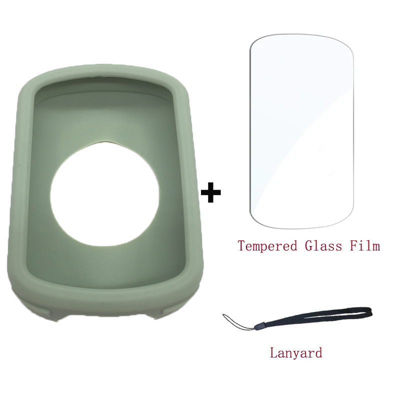 Funda Garmin Edge 540 840 con película de vidrio templado nueva funda de silicona y Protector de pantalla para ordenador GPS Garmin Edge 540 Edge 840: Borgoña