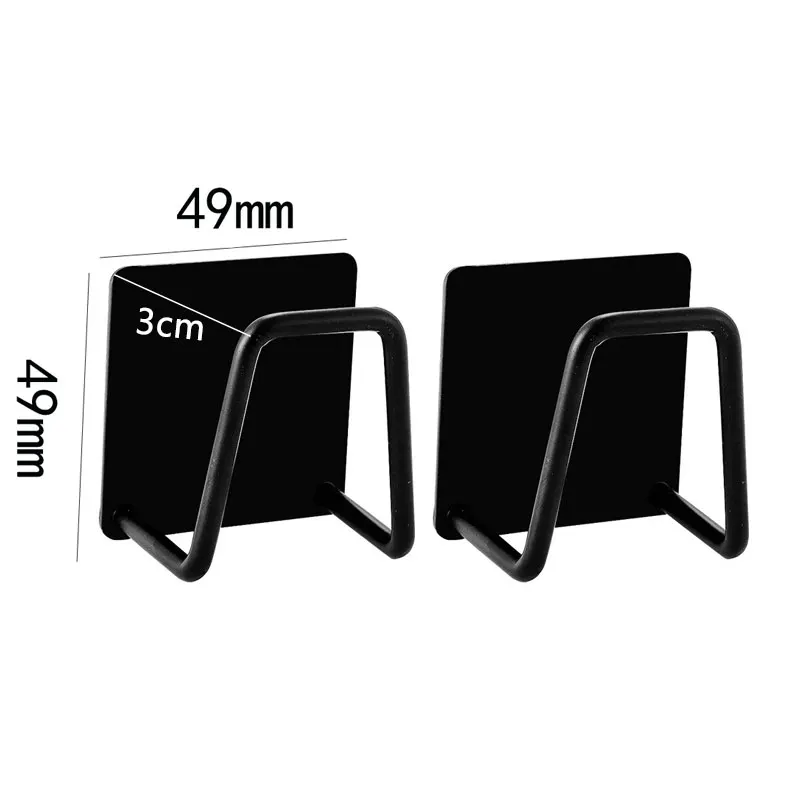 Keuken Spons Rekken Zelfklevende Gootsteen Sponzen Afvoer Droogrek Houders Roestvrij Stalen Muur Haken Thuis Opslag Haak Organisator: Dark Gray