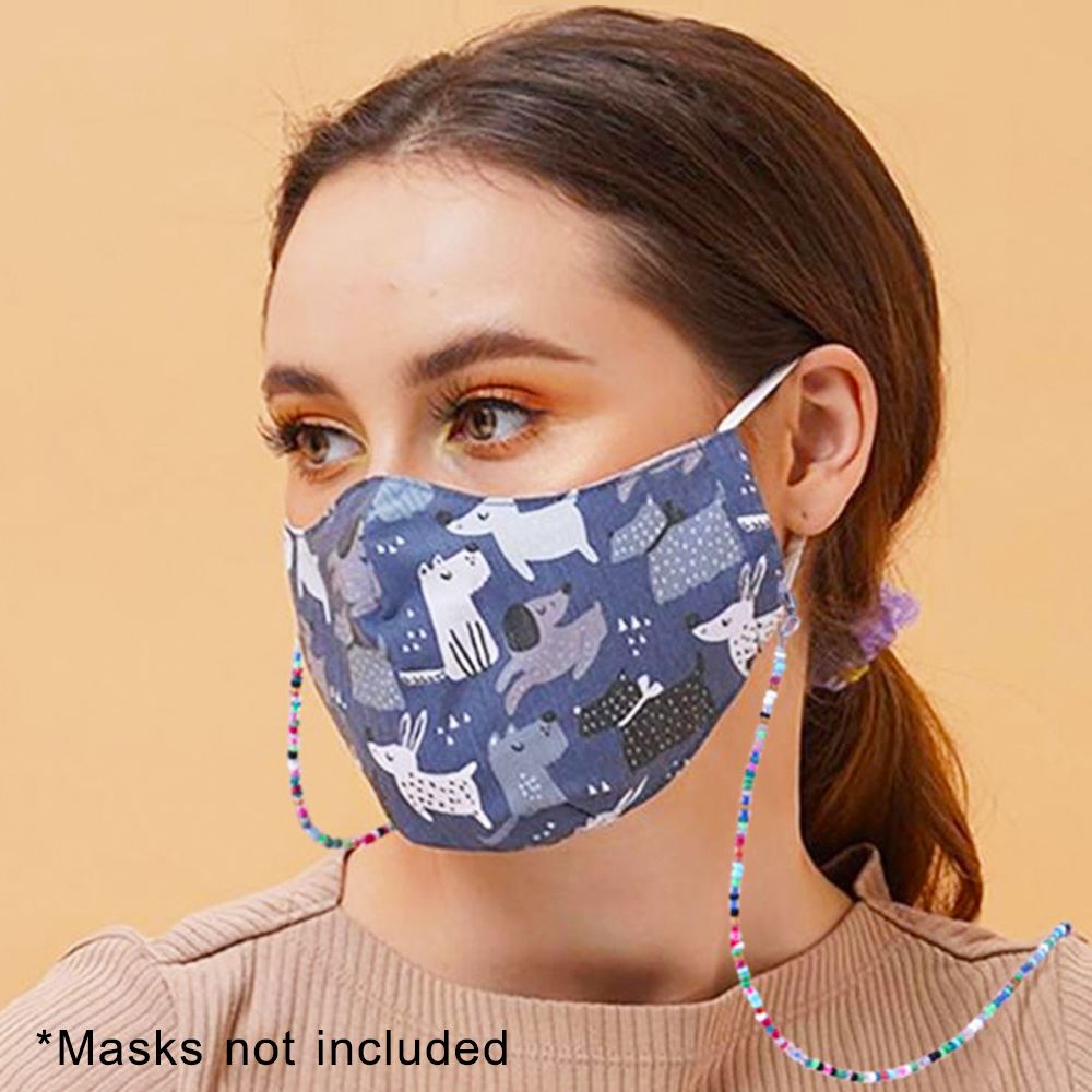 Face Mask Holder Rop Mask Lanyard Strong Beaded Thread Mask Hanging Adjustable Antilost Antidrop Mask Hanging Neck Rop