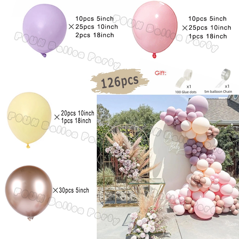 Kit de arco de guirnalda de Globos rosas, decoraciones para de cumpleaños, Foil de cumpleaños para niños, Globos de oro blanco, decoración de boda, Globos para Baby Shower: Gris claro