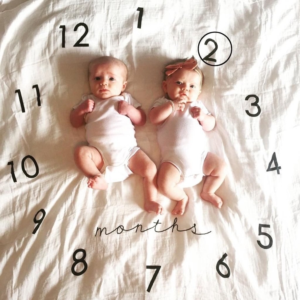 Infant Baby Blanket Photo Photography Prop Blankets Backdrop Cloth Calendar Bebe Boy Girl Photo Accessories 110x100cm