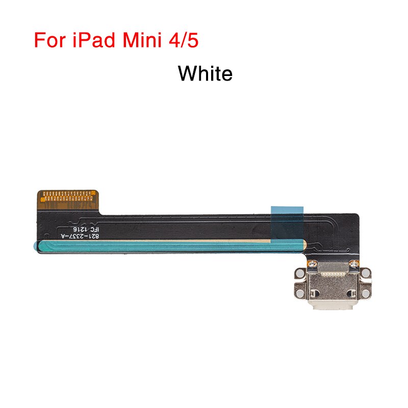 1 pçs doca de carregamento usb para ipad 2 3 4 5 6 ar 1 2 mini 1 2 3 4 pro 9.7 carregador porto de carregamento doca conector usb cabo flexível dados: For iPad Mini4 White